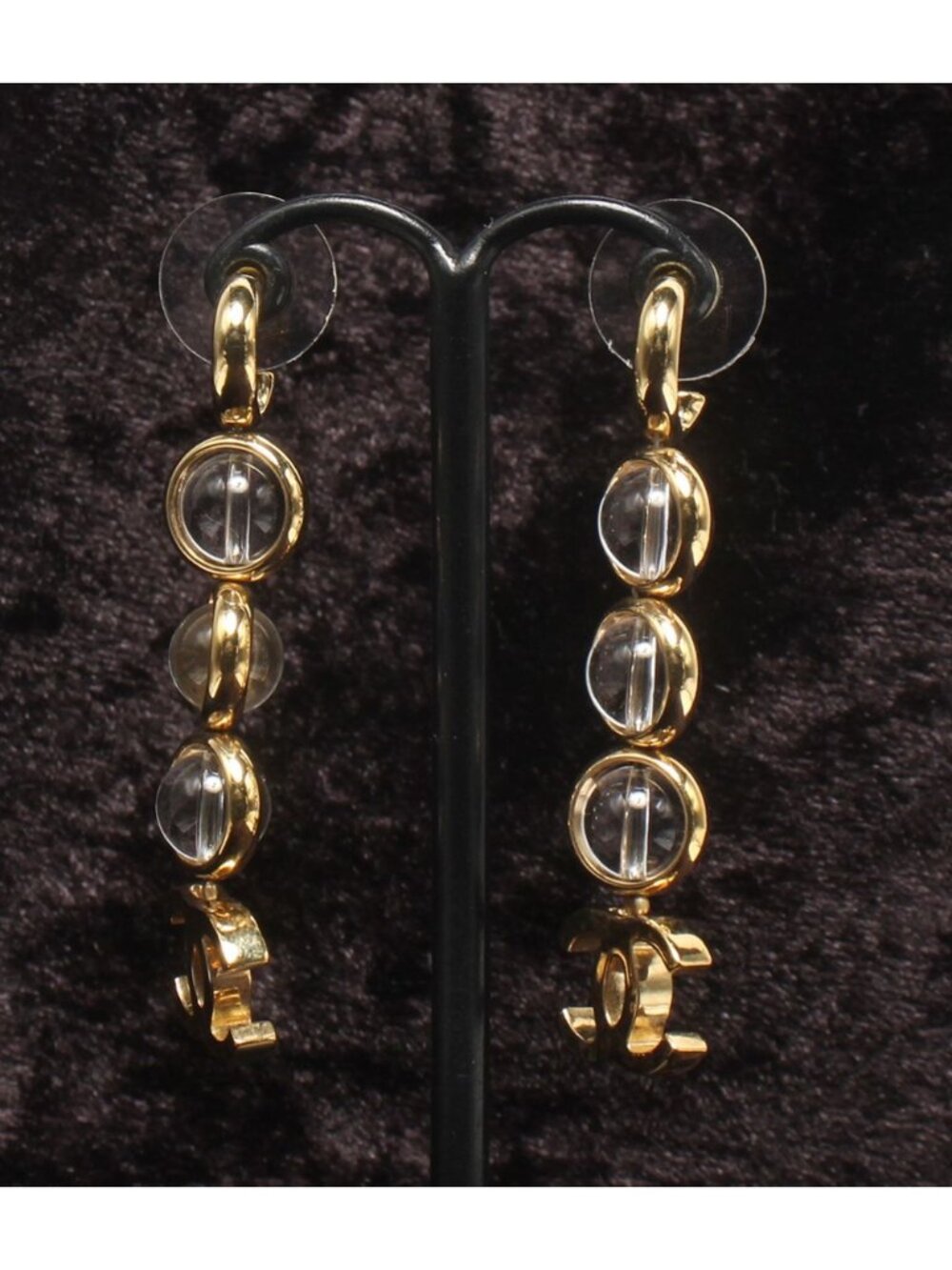 Chanel Earrings CC Logo Drop